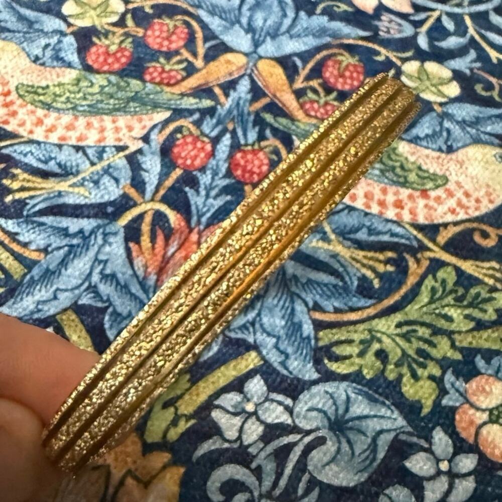 Monet Simple Gold Textured Bangle